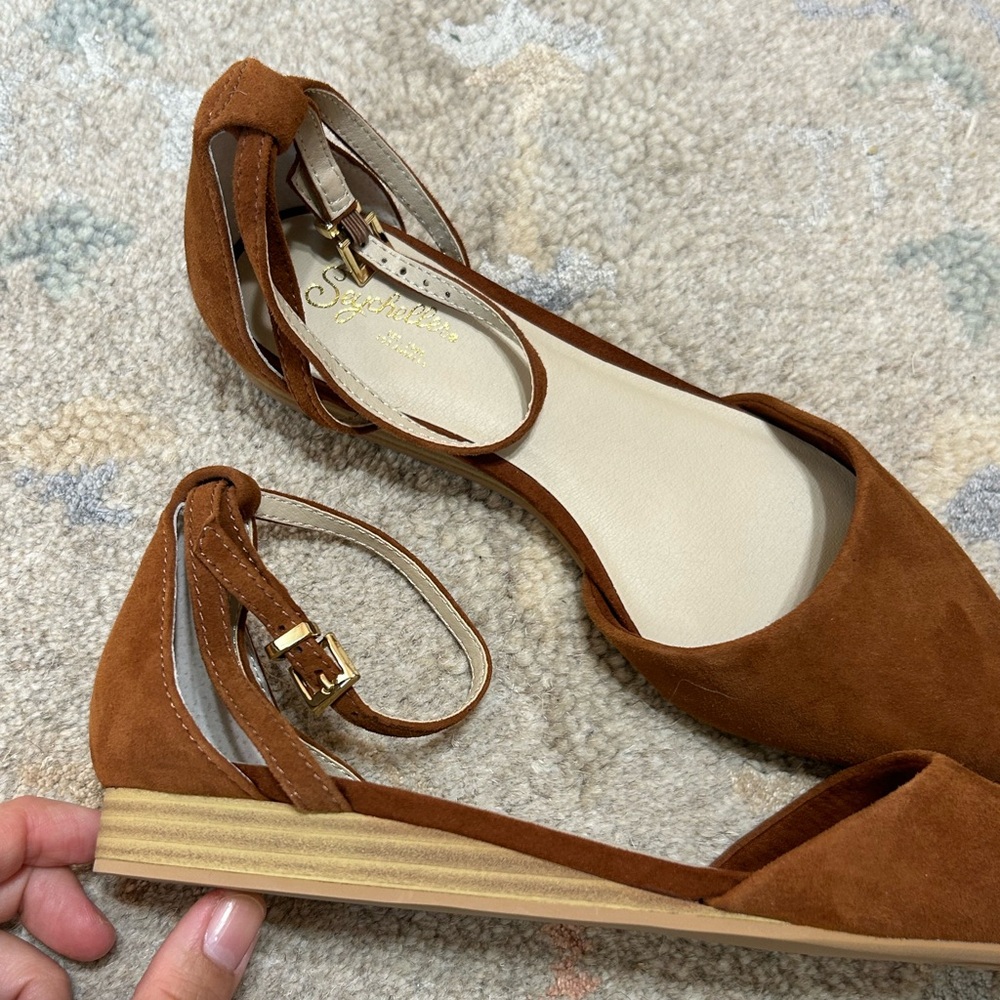 Seychelles Stylish Brown Suede Women's Flats